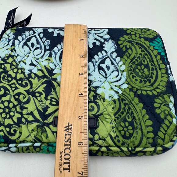 Vera Bradley Tablet Quilted Tablet Case w/Zipper 6” x 8.5” blue green turquoise - Picture 9 of 10